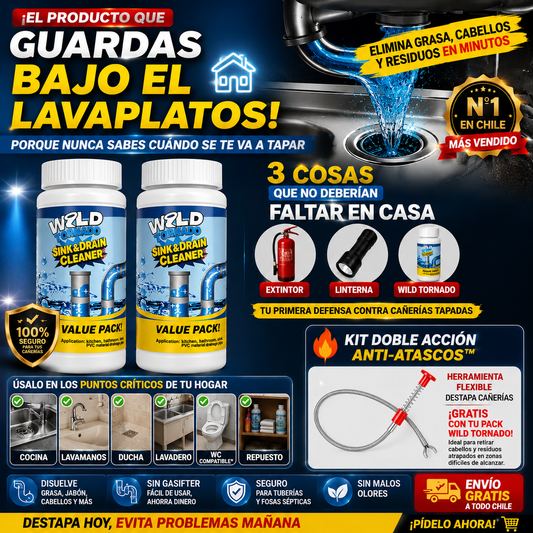 🚨 ¿AGUA LENTA? ACTÚA ANTES DEL TAPÓN 💥 KIT DOBLE ACCIÓN + ENVÍO GRATIS